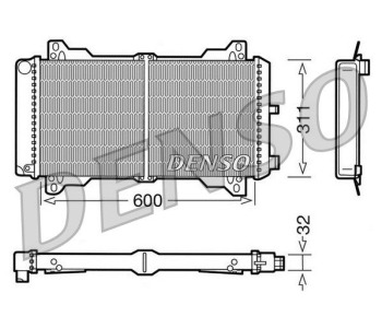 Радиатор, охлаждане на двигателя DENSO DRM10040 за FORD FIESTA IV (J5, J3) ван от 1996 до 2003