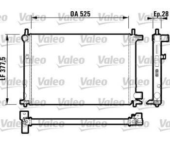 Радиатор, охлаждане на двигателя VALEO 732003 за FORD FIESTA IV (JA, JB) от 1995 до 2002