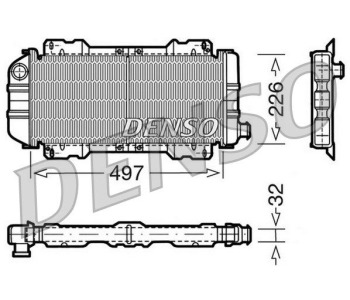 Радиатор, охлаждане на двигателя DENSO DRM10046 за FORD FIESTA V ван от 2003 до 2010