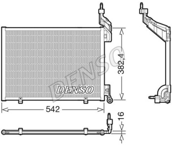 Кондензатор, климатизация DENSO DCN10050 за FORD FIESTA VI от 2008 до 2017