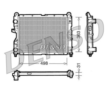 Радиатор, охлаждане на двигателя DENSO DRM10005 за FORD FIESTA VI от 2008 до 2017