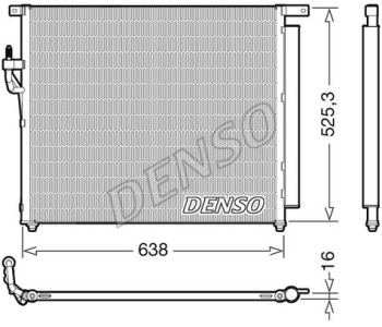 Кондензатор, климатизация DENSO DCN10051 за FORD FIESTA VI от 2008 до 2017