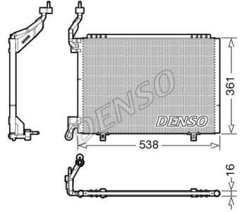 Кондензатор, климатизация DENSO DCN10039 за FORD FIESTA VI от 2008 до 2017