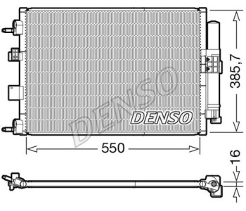 Кондензатор, климатизация DENSO DCN10048 за FORD FIESTA VI ван от 2009 до 2017