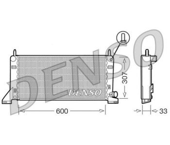 Радиатор, охлаждане на двигателя DENSO DRM10050 за FORD FOCUS II (DA) комби от 2004 до 2012