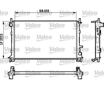 Радиатор, охлаждане на двигателя VALEO 732732 за FORD FOCUS I (DAW, DBW) от 1998 до 2004