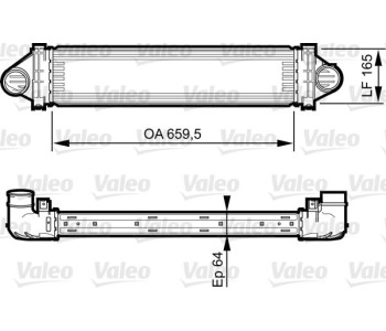 Интеркулер (охладител за въздуха на турбината) VALEO 818245 за FORD MONDEO IV (BA7) седан от 2007 до 2015
