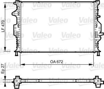 Радиатор, охлаждане на двигателя VALEO 735374 за FORD MONDEO IV (BA7) комби от 2007 до 2015