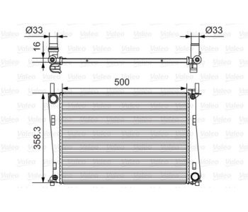 Радиатор, охлаждане на двигателя VALEO 734273 за FORD FUSION (JU) от 2002 до 2012