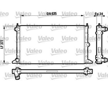 Радиатор, охлаждане на двигателя VALEO 732790 за FORD GALAXY (WGR) от 1995 до 2006