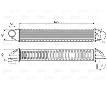 Интеркулер (охладител за въздуха на турбината) VALEO 817936 за VOLKSWAGEN SHARAN (7M8, 7M9, 7M6) от 1995 до 2010