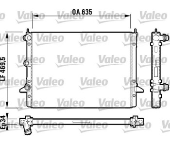 Радиатор, охлаждане на двигателя VALEO 732786 за FORD GALAXY (WGR) от 1995 до 2006