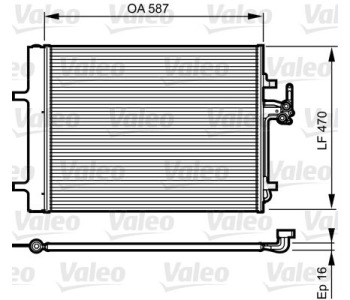 Кондензатор, климатизация VALEO 814184 за FORD MONDEO IV (BA7) комби от 2007 до 2015