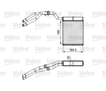 Топлообменник, отопление на вътрешното пространство VALEO 811515 за FORD MONDEO IV (BA7) седан от 2007 до 2015