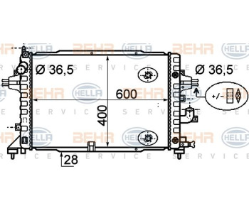 Интеркулер (охладител за въздуха на турбината) HELLA 8ML 376 791-764 за VOLVO V70 III (BW) комби от 2007 до 2017