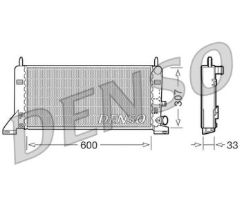 Радиатор, охлаждане на двигателя DENSO DRM10060 за FORD KA (RB) от 1996 до 2008