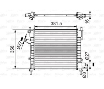 Радиатор, охлаждане на двигателя VALEO 735478 за FORD KA (RB) от 1996 до 2008