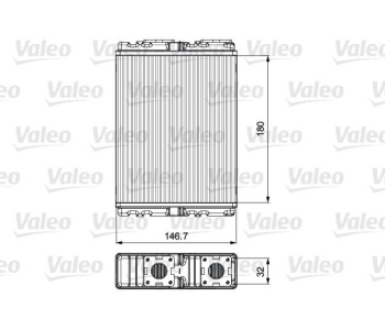 Топлообменник, отопление на вътрешното пространство VALEO 811557 за FORD MAVERICK (UDS, UNS) от 1993 до 1998