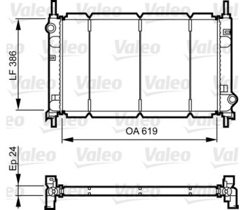 Радиатор, охлаждане на двигателя VALEO 731011 за FORD MONDEO II (BFP) седан от 1996 до 2000