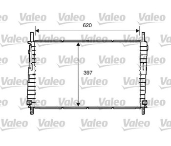 Радиатор, охлаждане на двигателя VALEO 734287 за FORD MONDEO III (BWY) комби от 2000 до 2007