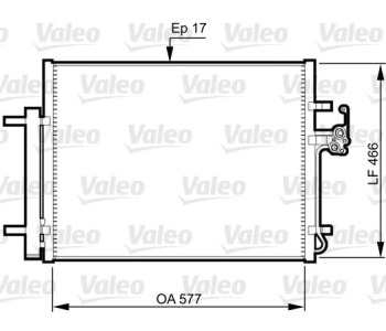 Кондензатор, климатизация VALEO 814360 за FORD MONDEO IV (BA7) комби от 2007 до 2015