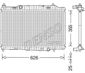 Радиатор, охлаждане на двигателя DENSO DRM10091 за FORD TRANSIT (T) товарен от 1985 до 1992