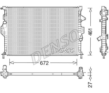 Радиатор, охлаждане на двигателя DENSO DRM10092 за FORD TRANSIT (T) товарен от 1985 до 1992