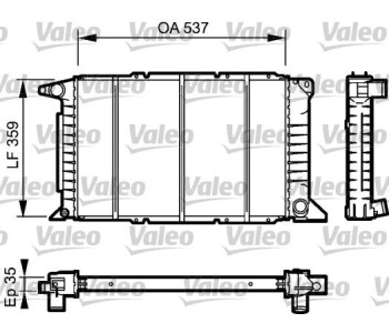 Радиатор, охлаждане на двигателя VALEO 732497 за FORD TRANSIT (E) товарен от 1994 до 2000