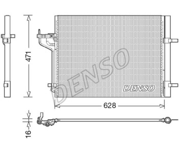 Кондензатор, климатизация DENSO DCN10032 за FORD TRANSIT (FA) товарен от 2000 до 2006