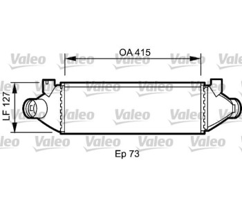 Интеркулер (охладител за въздуха на турбината) VALEO 818800 за FORD TRANSIT (FA) товарен от 2000 до 2006