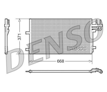 Кондензатор, климатизация DENSO DCN10009 за FORD TRANSIT пътнически от 2006 до 2014