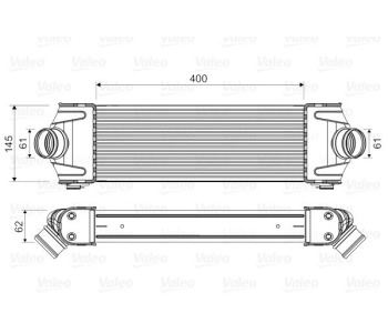 Интеркулер (охладител за въздуха на турбината) VALEO 818550 за FORD TRANSIT платформа от 2006 до 2014