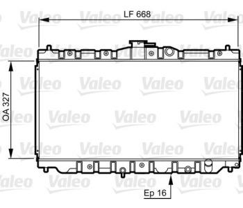 Радиатор, охлаждане на двигателя VALEO 730423 за HONDA ACCORD III (CA) комби от 1985 до 1989