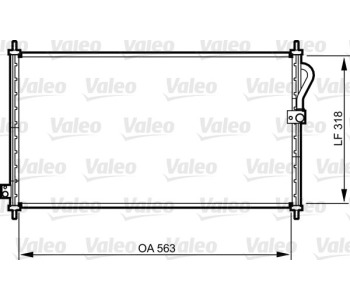 Кондензатор, климатизация VALEO 814302 за HONDA ACCORD V (CE) комби от 1993 до 1998