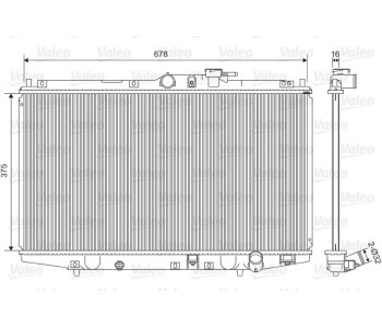 Радиатор, охлаждане на двигателя VALEO 734716 за HONDA ACCORD VI (CK, CG, CH, CF8) седан от 1997 до 2003