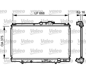 Радиатор, охлаждане на двигателя VALEO 734114 за HONDA ACCORD VI (CG) купе от 1997 до 2003