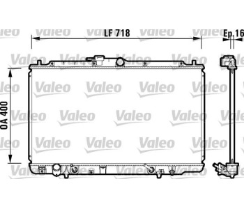 Радиатор, охлаждане на двигателя VALEO 734113 за HONDA ACCORD VI (CG) купе от 1997 до 2003