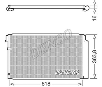 Кондензатор, климатизация DENSO DCN40016 за HONDA ACCORD VII (CM, CN) комби от 2003 до 2008