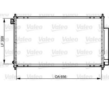 Кондензатор, климатизация VALEO 814242 за HONDA ACCORD VII (CM, CN) комби от 2003 до 2008