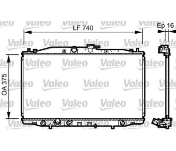 Радиатор, охлаждане на двигателя VALEO 735050 за HONDA ACCORD VII (CL, CN) от 2003 до 2012