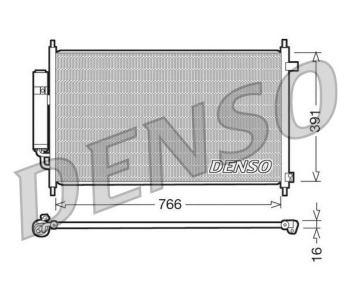Кондензатор, климатизация DENSO DCN40009 за HONDA ACCORD VII (CM, CN) комби от 2003 до 2008