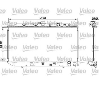 Радиатор, охлаждане на двигателя VALEO 819193 за HONDA CIVIC IV (ED) седан от 1987 до 1993