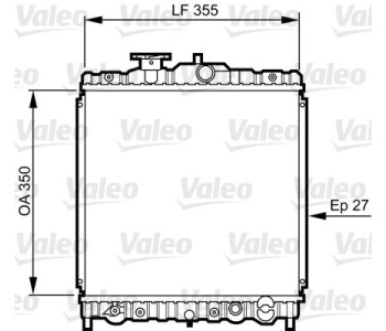 Радиатор, охлаждане на двигателя VALEO 731469 за HONDA CIVIC VI (EJ, EK) седан от 1995 до 2001