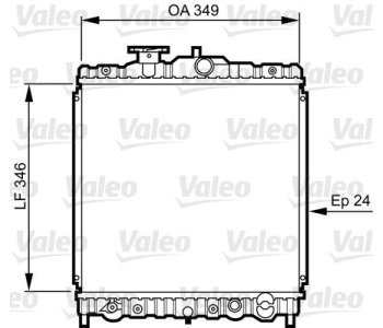 Радиатор, охлаждане на двигателя VALEO 731458 за HONDA CIVIC V (EG) хечбек от 1991 до 1995