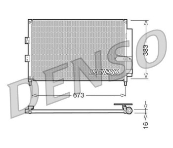 Кондензатор, климатизация DENSO DCN40008 за HONDA CIVIC VII (EM2) купе от 2001 до 2003