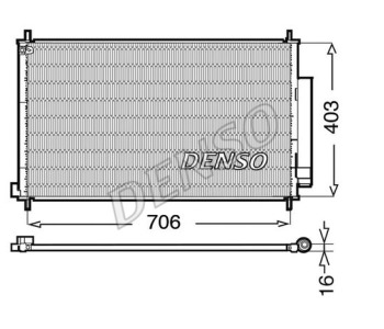 Кондензатор, климатизация DENSO DCN40018 за HONDA CIVIC VII (EU, EP, EV) хечбек от 1999 до 2006