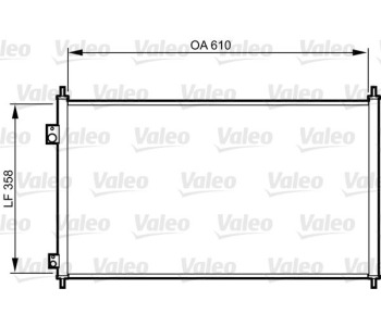 Кондензатор, климатизация VALEO 814243 за HONDA CIVIC VII (EU, EP, EV) хечбек от 1999 до 2006