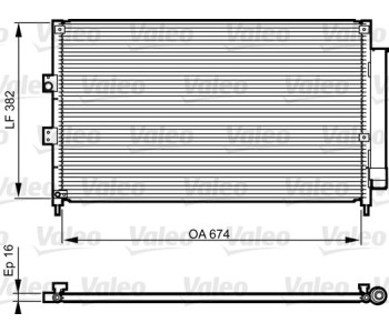 Кондензатор, климатизация VALEO 814217 за HONDA CIVIC VIII (FN, FK) хечбек от 2005 до 2011