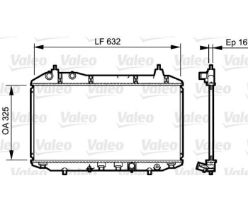 Радиатор, охлаждане на двигателя VALEO 735241 за HONDA CIVIC VIII (FN, FK) хечбек от 2005 до 2011