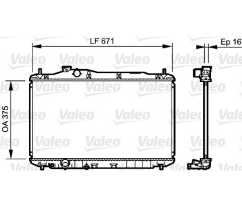 Радиатор, охлаждане на двигателя VALEO 735243 за HONDA CIVIC VIII (FD, FA) седан от 2005 до 2011